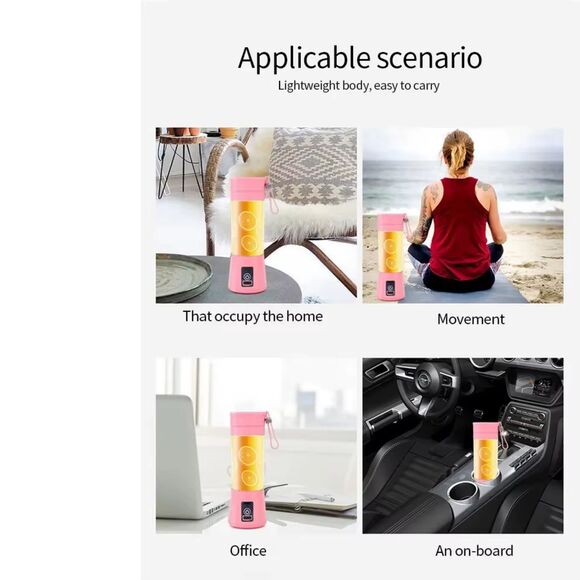 Portable Personal Blender,Mini Juicer Cup Smoothie Maker ,USB Charger - Picture 6 of 12